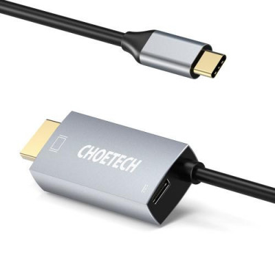 Cablu USB Type C - HDMI Choetech XCH-M180 PD 60W 1.8m negru foto