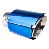 Ornament toba esapament universal AMiO din otel inoxidabil albastru, montaj cu suruburi sau sudura, reglaj prindere 43mm-56mm, diametru 89mm/57mm,