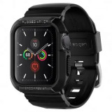 Husa + Curea Ceas Apple Watch 4 5 6 7 8 SE (40mm 41mm) Spigen Rugged Armor Pro Negru