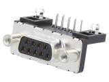 Conector D-Sub 9 Pin Soclu Mamă Panou 90&deg; 5A