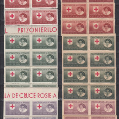 ROMANIA 1946 CRUCEA ROSIE SERVICIUL PRIZONIERILOR DE RAZBOI HARTIE ALBA+GRI MNH