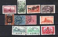 GERMANIA (SAARGEBIET/SAAR) - VEDERI. PEISAJE. TIMBRE STAMPILATE, LOT319 foto