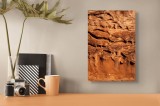 Tablou Canvas, "Texturile pietrelor sub lumina soarelui", Rugozitate, Textură, Maro, Natură, Eroziune, Relief, Abstract, Păm&acirc;nt, 26 x 39 cm, CMCLASS