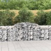 VidaXL Coșuri gabion arcuite 25 buc, 300x50x80/100 cm, fier galvanizat