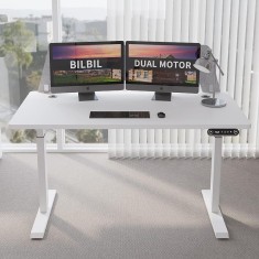 Cadru de birou electric dublu motorizat inaltime reglabila 64x129 cm memorare 4 pozitii
