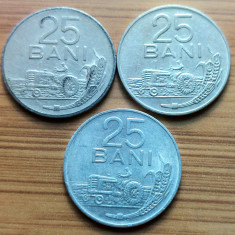 Moneda Romania 25 bani 1960,1966,1982