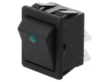 Intrerupator Rocker DPST ON-OFF 16A 250V Negru