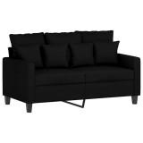 Cumpara ieftin Canapea cu 2 locuri, negru, 120 cm, material textil