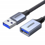 Cablu prelungitor USB 3.0 Ugreen US115, 0.5m, Gri