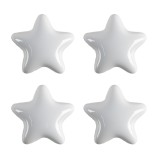 Cumpara ieftin Set 4 butoni mobilier ceramica alba Stelute 4x3/6 cm