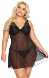 Cumpara ieftin Babydoll sexy Berta Neagra XL