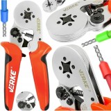 Cleste de sertizare pentru terminale izolate si neizolate, simple/duble, Verke