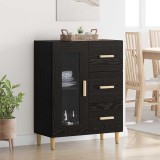 vidaXL Bufet cu sertar Stejar Negru 69,5 x 34 x 90 cm Lemn compozit 880835