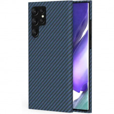 Husa Cover Hard Carbon Fiber pentru Samsung Galaxy A13 4G Albastru