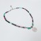 Colier colorat cu cristale si pandantiv Evil Eye - ametist, turmalina, labradorit, turcoaz