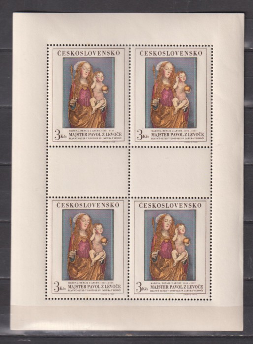 CEHOSLOVACIA 1968 ARTA MI.1839-1843 KLEINBOGEN MNH 4 SCAN