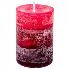 Lumanare cilindrica parfumata, model fructe aromatice, 5&amp;amp;#215;7,5 cm, rosu foto