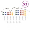 VidaXL Pietre de cățărat cu funie, 50 piese, multicolor