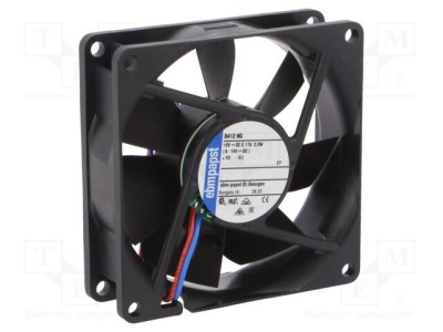Ventilator EBM-PAPST DC axial 12V 80x80x25mm 69m3/h 32dBA foto