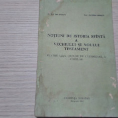 NOTIUNI DE ISTORIE SFINTA A VECHIULUI SI NOULUI TESTAMENT - Ene Braniste - 1991