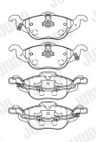 JURID 571968J set placute frana,frana disc