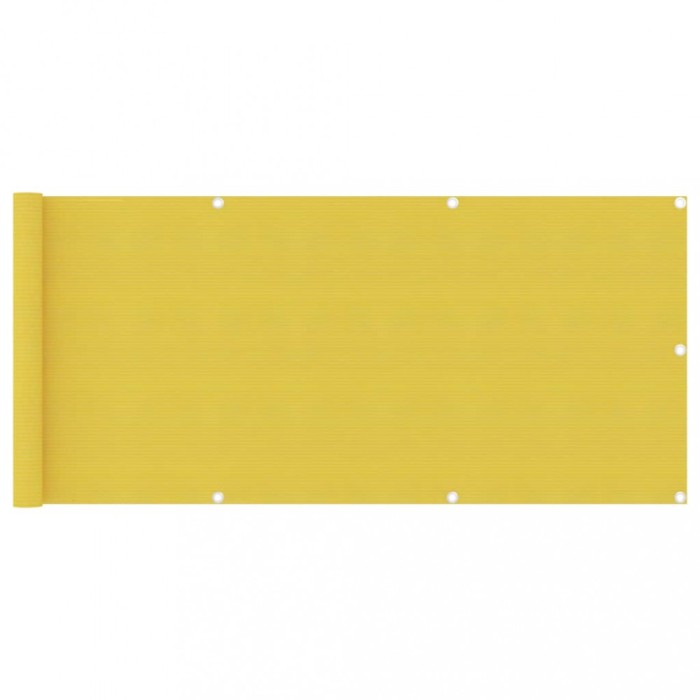 vidaXL Paravan pentru balcon, galben, 75 x 400 cm, HDPE