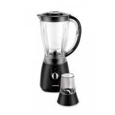 Blender de masa Heinner, 500 W, 1.5 L, 2 viteze, functie Pulse, lame inox, bol plastic, accesorii incluse, Negru