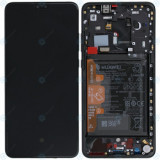 Huawei Mate 30 (TAS-L09 TAS-L29) Capac frontal modul display + LCD + digitizer + baterie negru 02353DVD