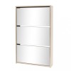 Pantofar cu oglinda si 3 niveluri, stejar, 63 x 17 x 102,5 cm