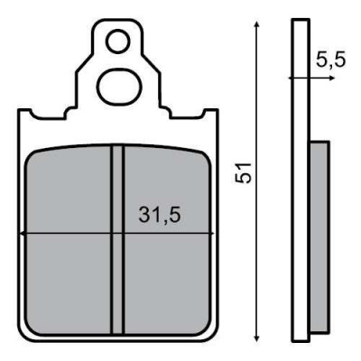 Placute frana Piaggio Quartz/Zip Cod Produs: MX_NEW 225100160RM foto