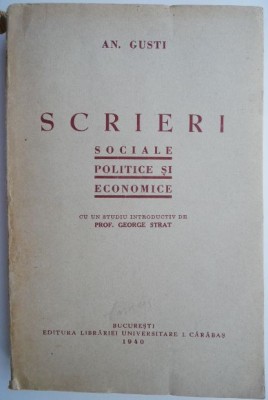 Scrieri sociale, politice si economice &amp;ndash; An. Gusti foto