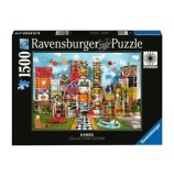Cumpara ieftin Puzzle Ravensburger - Eames House of Cards Fantezie, 1500 piese