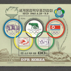 Coreea de Nord.1987 Expozitia filatelica OLYMPHILEX-Bl. SC.121