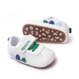 Adidasi albi cu verde - Leaves (Marime Disponibila: 9-12 luni (Marimea 20