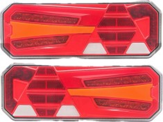 Set 2 lampi stop LED cu semnalizare dinamica, 12-24V