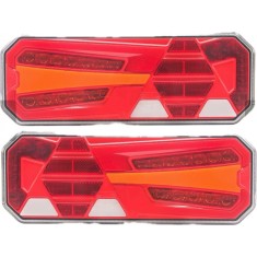 Set 2 lampi stop LED cu semnalizare dinamica, 12-24V