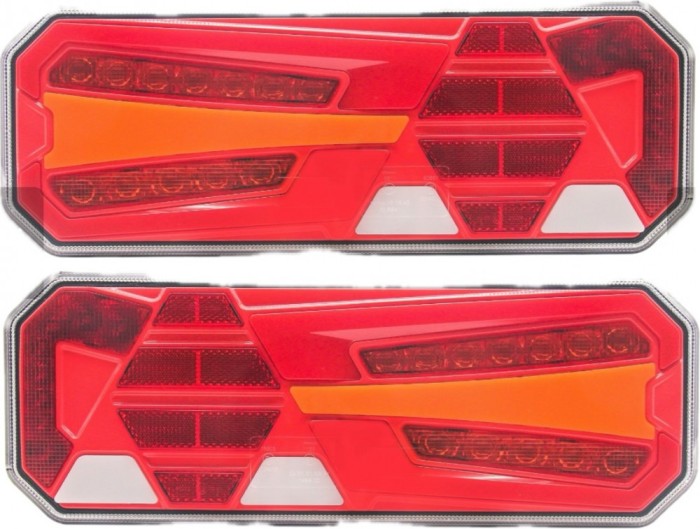 Set 2 lampi stop LED cu semnalizare dinamica, 12-24V