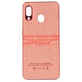 Husa Samsung Galaxy A30, TPU, Piele Ecologica Denim, Rose Gold