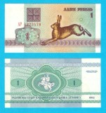 Belarus (pick 2) 1 Rubla 1992 UNC serie: AP42234..; Iepure