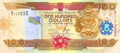INSULELE SOLOMON █ bancnota █ 100 Dollars █ 2006 █ P-30 █ semnatura 8 █ UNC foto