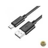Cablu Date si Incarcare USB-A - microUSB HOCO X88 18W 1m Negru