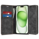 Husa piele iPhone 15 Plus Asteroid GSM Confy Cover, negru