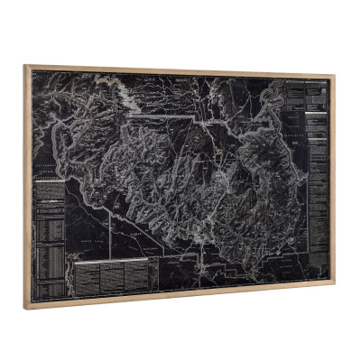 [art.work] Design fotografie de perete pe placa de aluminiu Modell 2 - Harta Grand Canyon, 80x120x3,8cm cu rama lemn HausGarden Leisure foto