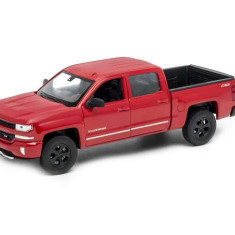 Macheta auto Chevrolet Silverado rosu 2017, 1:24 Welly