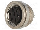 Conector M16 soclu mamă lipire PIN 7 5A 300V IP40 0,5mm2 AMPHENOL