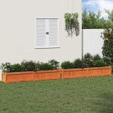 VidaXL Jardiniere de grădină, 2 buc., maro ceruit, lemn masiv de pin