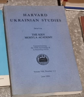 Harvard Ukrainian Studies - The Kiev Mohyla Academy Vol VIII Nr. 1-2 foto