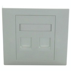 Faceplate Keystone RJ45,86x86, 2 porturi, EMTEX, &quot;EMT-FP8686-2&quot;