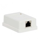 Priza de perete 8P8C FTP Cat5 1x RJ45 mama ecranat 70x45x25mm alb, Oem