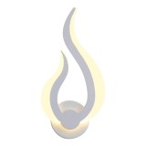 Aplica de perete Tuzluca, LED, aluminiu/plastic, alb, 16,5 x 34 x 4 cm
